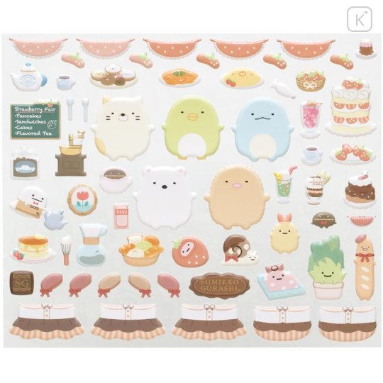 Japan San-X Playing Sticker - Sumikko Gurashi : Chocolate Fair at Sumikko Cafe - 2