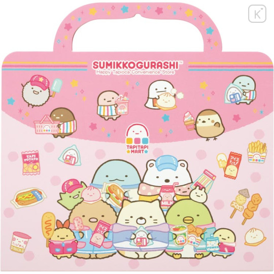 Japan San-X Playing Sticker - Sumikko Gurashi : Exciting Tapioca Convenience Store Pink - 1