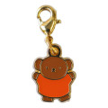 Japan Miffy Tiny Metal Charm - Boris : Orange - 1