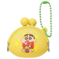 Japan Crayon Shin-chan Mini Gamaguchi Clasp Pouch - Shinnosuke Nohara : Choco Yellow