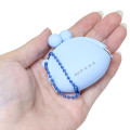 Japan Crayon Shin-chan Mini Gamaguchi Clasp Pouch - Shinnosuke Nohara & Shiro : Light Blue - 2