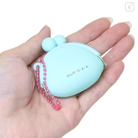 Japan Crayon Shin-chan Mini Gamaguchi Clasp Pouch Coin Purse - Shinnosuke Nohara : Pajama Turquoise - 2