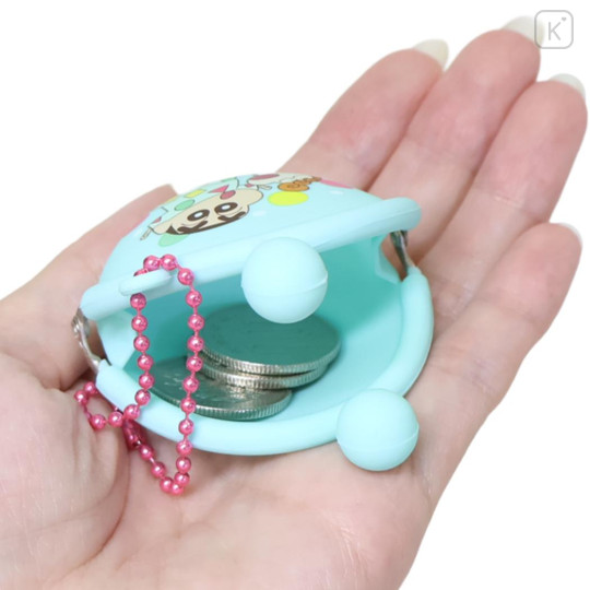 Japan Crayon Shin-chan Mini Gamaguchi Clasp Pouch - Shinnosuke Nohara : Pajama Turquoise - 3