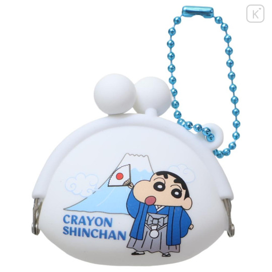 Japan Crayon Shin-chan Mini Gamaguchi Clasp Pouch - Shinnosuke Nohara : Kimono Mt. Fuji - 1