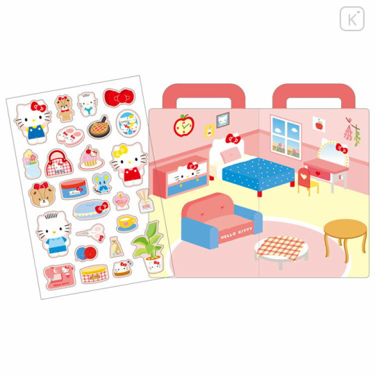Japan Sanrio Playing Sticker - Hello Kitty's Room - 1