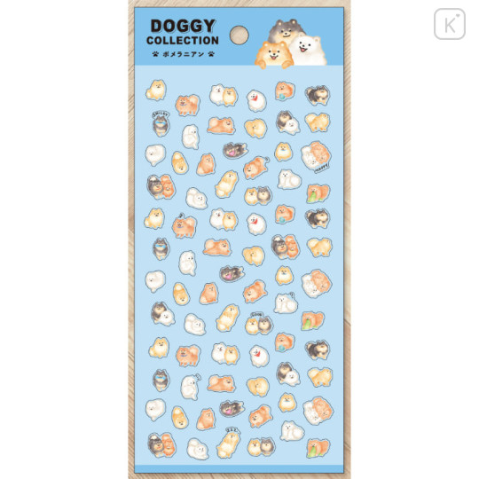 Japan Mind Wave Clear Sticker - Dog Pomeranian - 1