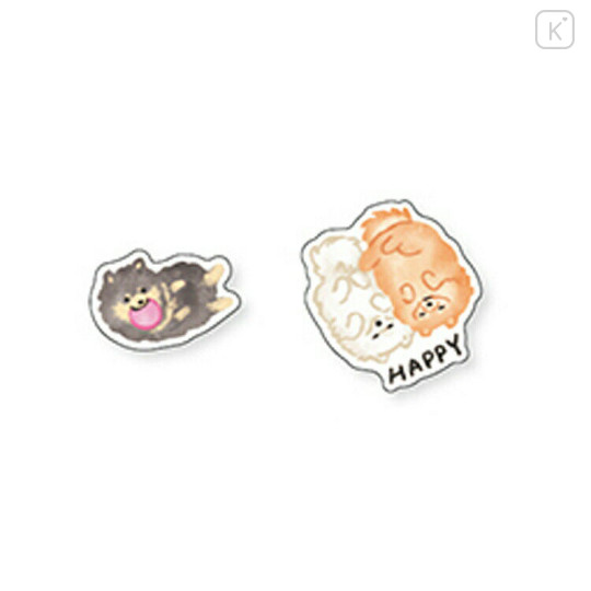 Japan Mind Wave Clear Sticker - Dog Pomeranian - 2