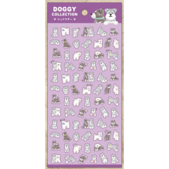 Japan Mind Wave Clear Sticker - Dog Schnauzer