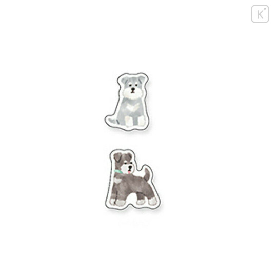 Japan Mind Wave Clear Sticker - Dog Schnauzer - 2