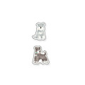 Japan Mind Wave Clear Sticker - Dog Schnauzer - 2