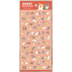 Japan Mind Wave Clear Sticker - Dog Shiba Inu