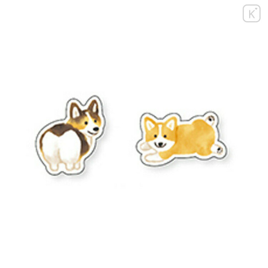Japan Mind Wave Clear Sticker - Dog Corgi - 2