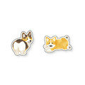 Japan Mind Wave Clear Sticker - Dog Corgi - 2