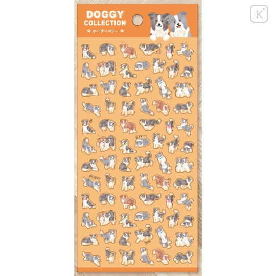 Japan Mind Wave Clear Sticker - Dog Border Collie - 1