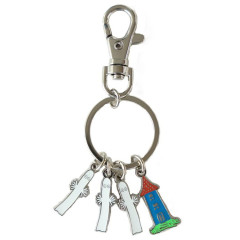 Japan Moomin Metal Charm Keychain - Hattifatteners : House