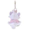 Japan Disney Store Plush Keychain - Marie : Winter Shiny Color Pink Blue - 3