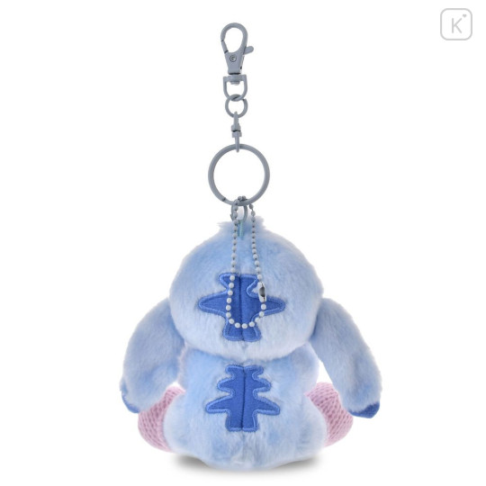 Japan Disney Store Plush Keychain - Stitch : Winter Shiny Color Pink Blue - 3
