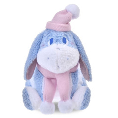 Japan Disney Store Plush Toy - Eeyore : Winter Shiny Color Pink Blue