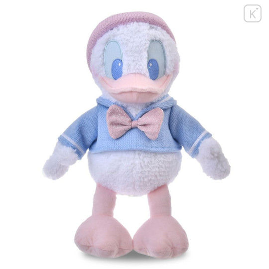 Japan Disney Store Plush Toy - Donald : Winter Shiny Color Pink Blue - 1