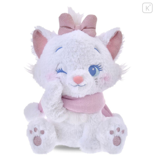 Japan Disney Store Plush Toy - Marie : Winter Shiny Color Pink Blue - 1