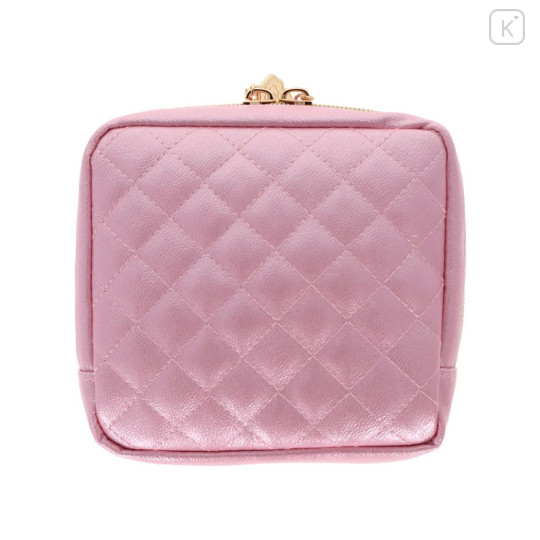Japan Esther Bunny Quilted Square Pouch - Pink - 2