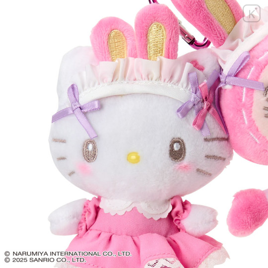 Japan Sanrio × Mezzo Piano Original Mascot Holder - Hello Kitty : Rabbit Pink - 3