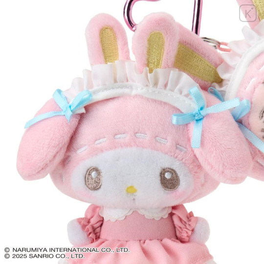 Japan Sanrio × Mezzo Piano Original Mascot Holder - My Melody : Rabbit Pink - 3