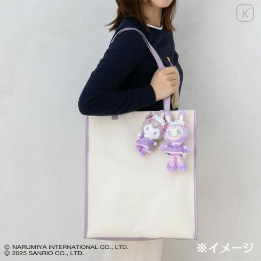 Japan Sanrio × Mezzo Piano Original Mascot Holder - Cinnamoroll : Rabbit Blue - 5