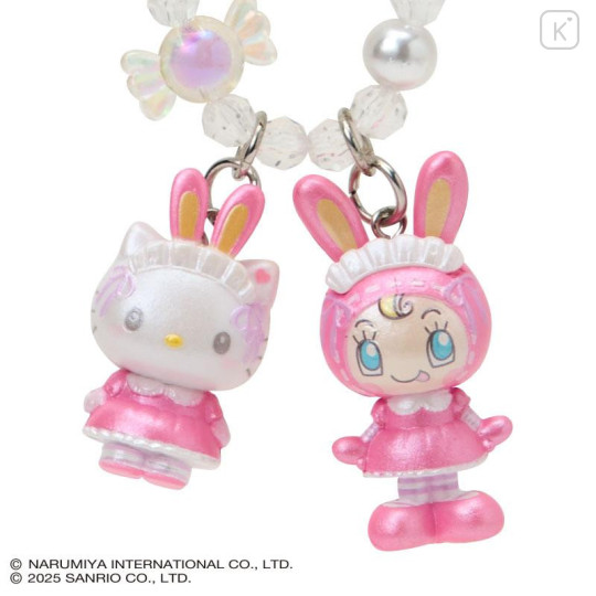 Japan Sanrio × Mezzo Piano Original Phone Holder Keychain with Key Ring Charm - Hello Kitty : Rabbit - 3