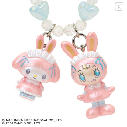 Japan Sanrio × Mezzo Piano Original Phone Holder Keychain with Key Ring Charm - My Melody : Rabbit - 3
