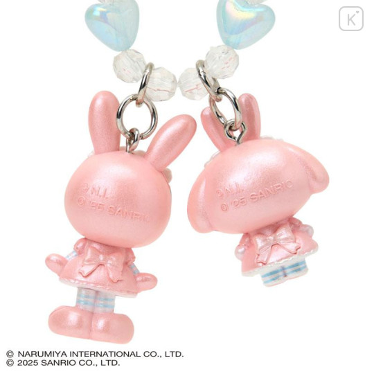 Japan Sanrio × Mezzo Piano Original Phone Holder Keychain with Key Ring Charm - My Melody : Rabbit - 4