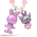 Japan Sanrio × Mezzo Piano Original Phone Holder Keychain with Key Ring Charm - Kuromi : Rabbit - 4