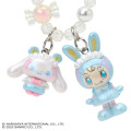 Japan Sanrio × Mezzo Piano Original Phone Holder Keychain with Key Ring Charm - Cinnamoroll : Rabbit - 3