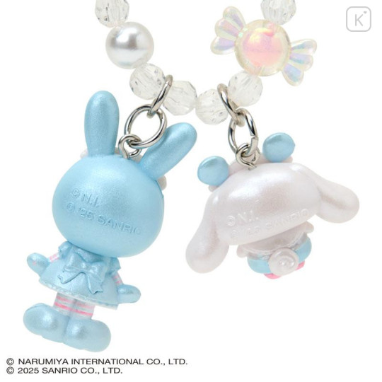 Japan Sanrio × Mezzo Piano Original Phone Holder Keychain with Key Ring Charm - Cinnamoroll : Rabbit - 4