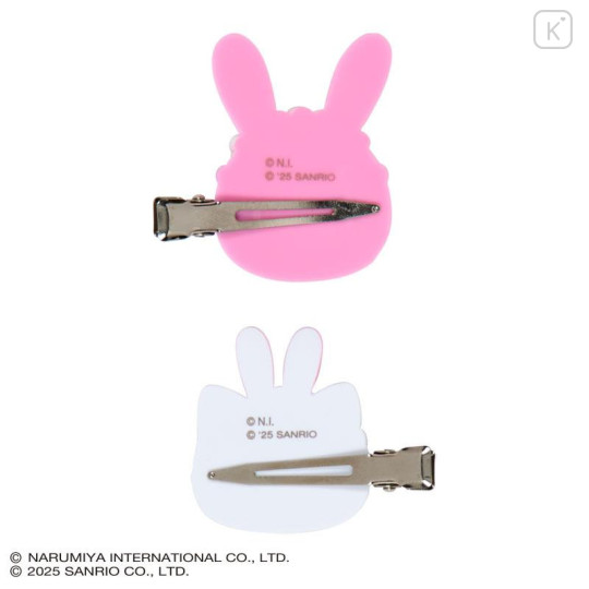 Japan Sanrio × Mezzo Piano Original Hair Clip Set - Hello Kitty : Rabbit - 3