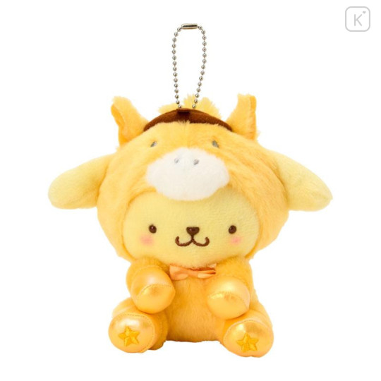 Japan Sanrio Original Mascot Holder - Pompompurin : New Year Zodiac Year of Horse Lucky Yellow - 1