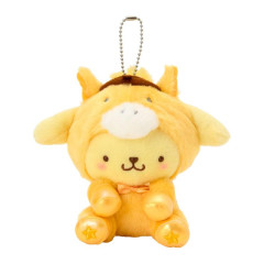 Japan Sanrio Original Mascot Holder - Pompompurin : New Year Zodiac Year of Horse Lucky Yellow