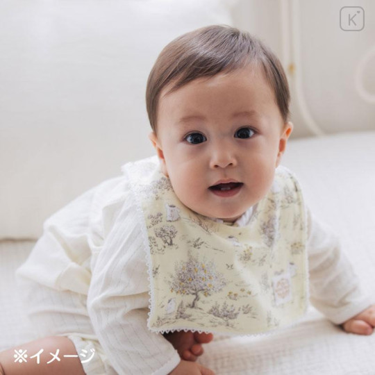 Japan Sanrio Original Square Bib - Pompompurin : Sanrio Baby Elegant Botanical - 6