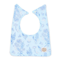 Japan Sanrio Original Square Bib - Cinnamoroll : Sanrio Baby Elegant Floral Blue