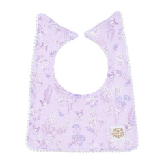 Japan Sanrio Original Square Bib - Kuromi : Sanrio Baby Elegant Floral Purple