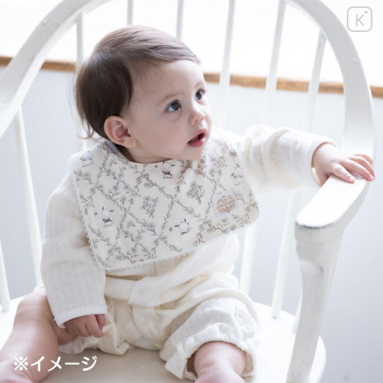 Japan Sanrio Original Square Bib - Pochacco : Sanrio Baby Elegant Botanical - 6