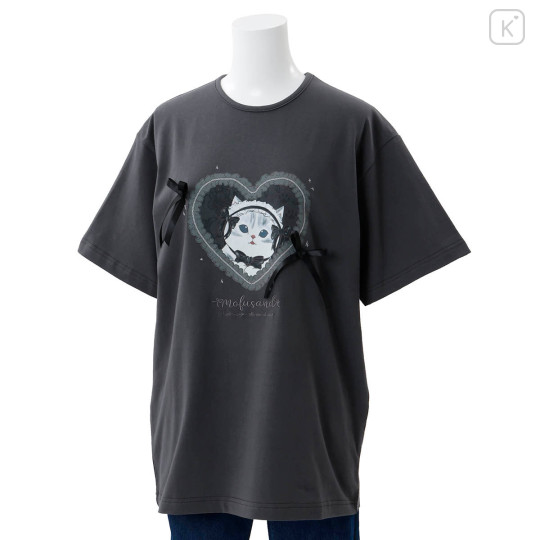 Japan Mofusand Balletcore T-shirt (M) - Ribbon Cat Black - 5
