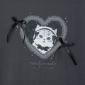 Japan Mofusand Balletcore T-shirt (M) - Ribbon Cat Black - 6