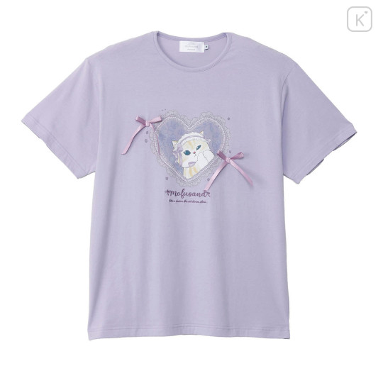 Japan Mofusand Balletcore T-shirt (L) - Ribbon Cat Purple - 1