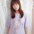 Japan Mofusand Balletcore T-shirt (L) - Ribbon Cat Purple - 2