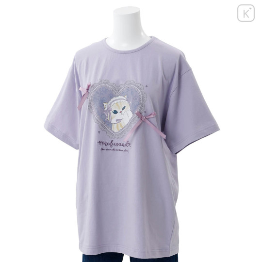 Japan Mofusand Balletcore T-shirt (L) - Ribbon Cat Purple - 5