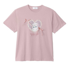 Japan Mofusand Balletcore T-shirt (L) - Ribbon Cat Pink