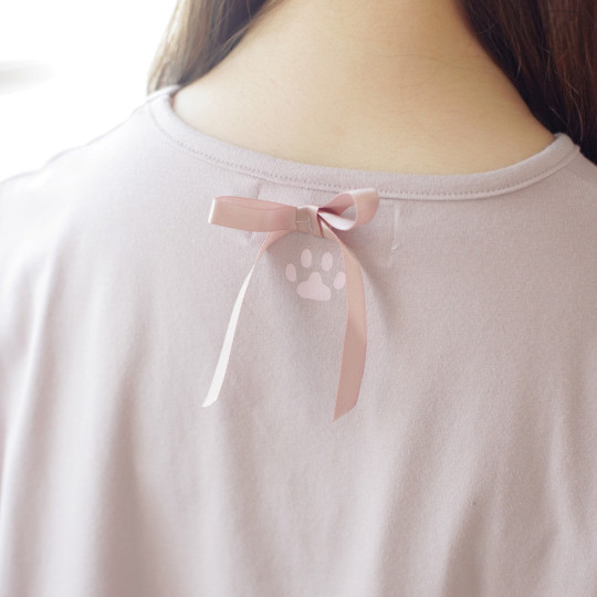 Japan Mofusand Balletcore T-shirt (L) - Ribbon Cat Pink - 3