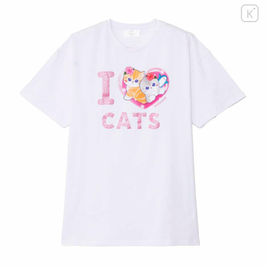 Japan Mofusand T-shirt - I Love Cats White - 1