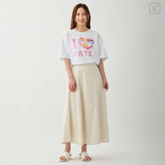 Japan Mofusand T-shirt - I Love Cats White - 2
